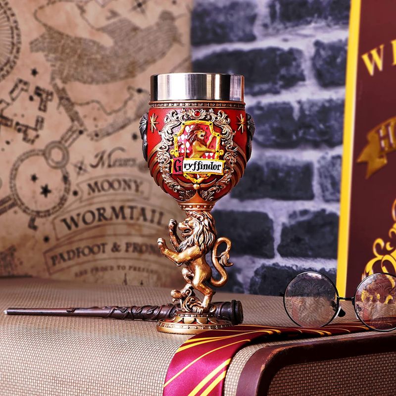 Harry Potter Gryffindor Hogwarts House Collectable Goblet, Red Gold, 19.5cm