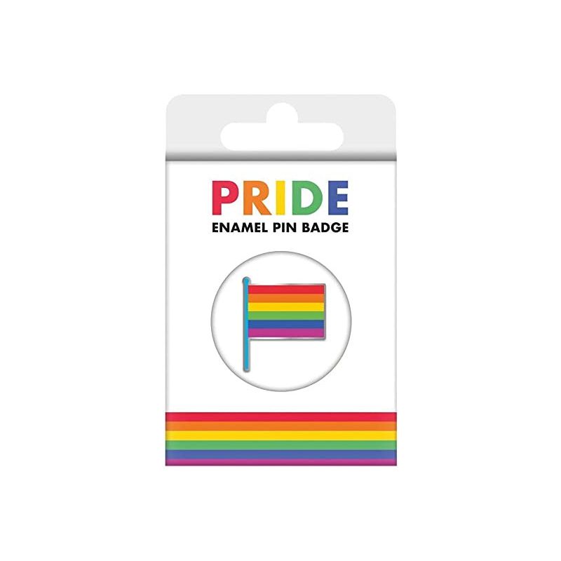Pride Enamel Pin Badge (Rainbow Flag Design) 3cm x 2.5cm 