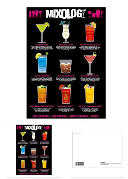 MIXOLOGY POSTCARD PRINT A6 (1 CARD SUPPLIED)