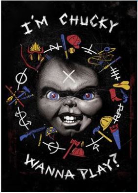CHUCKY (WANA PLAY) POSTCARD PRINT A6 (1 CARD SUPPLIED)