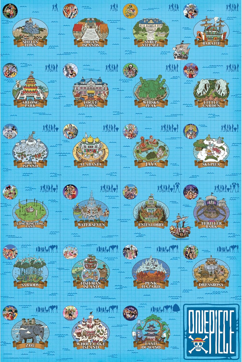 One Piece Log itinerary Maxi Poster