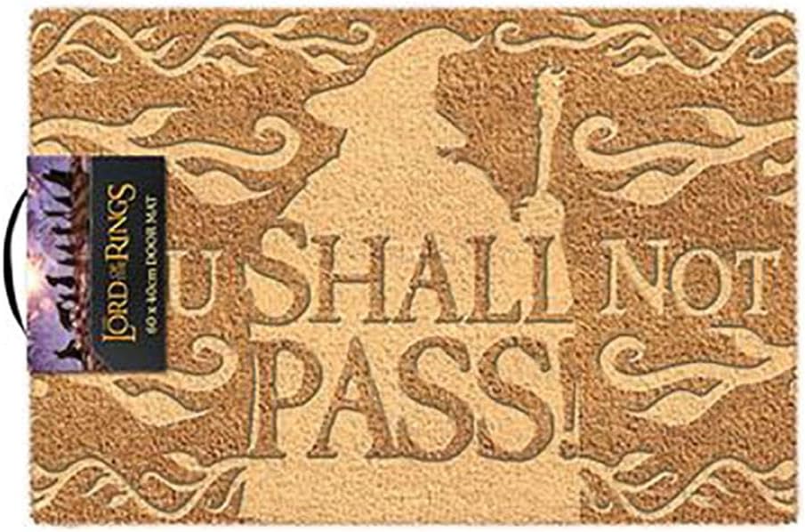 Lord Of The Rings You Shall Not Pass Embossed Doormat