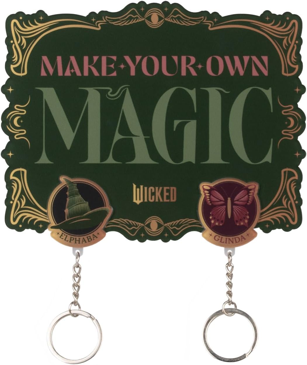 Wicked - Magnetic Key Hanger with 2 Keychains