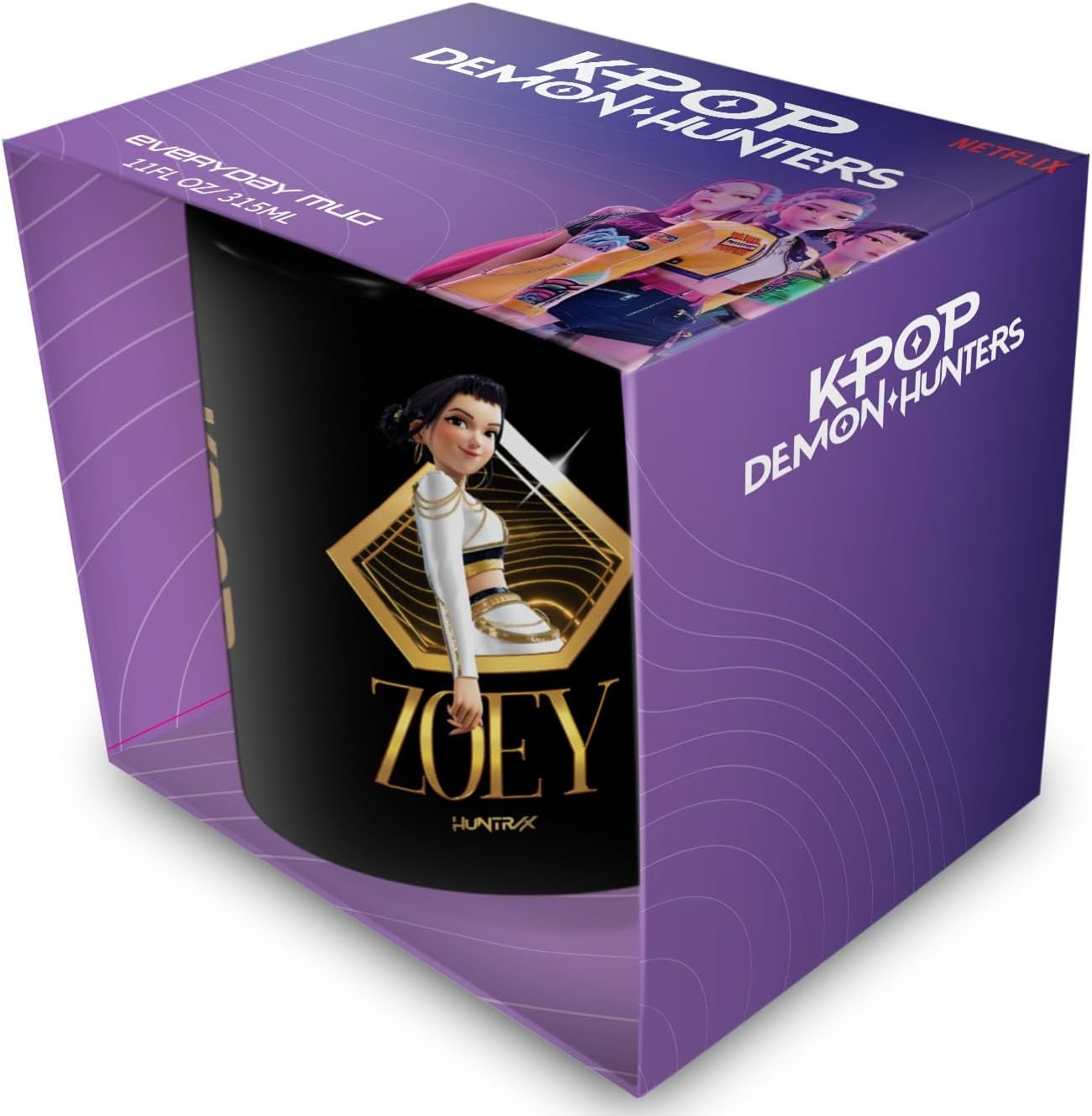 K-Pop Demon Hunters (Golden Zoey) Black Pod Mug