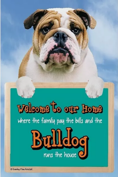 3D BULLDOG WELCOME SIGN