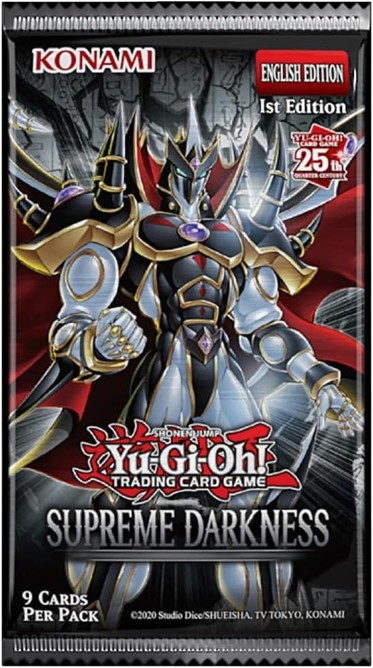 YU GI OH Supreme Darkness Booster Pack (9 Cards Per Pack), 1st Edition, Konami English Version