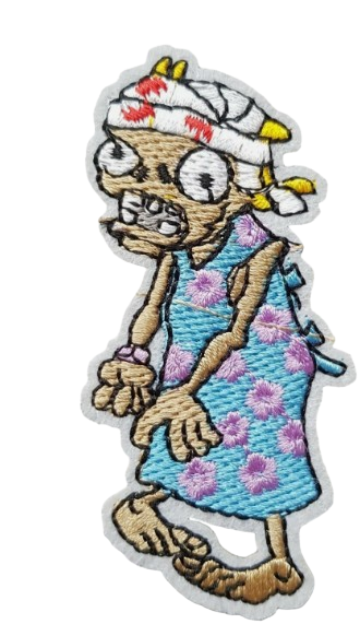 Embroidered Patch - Zombie Lady - Iron On/Sew On