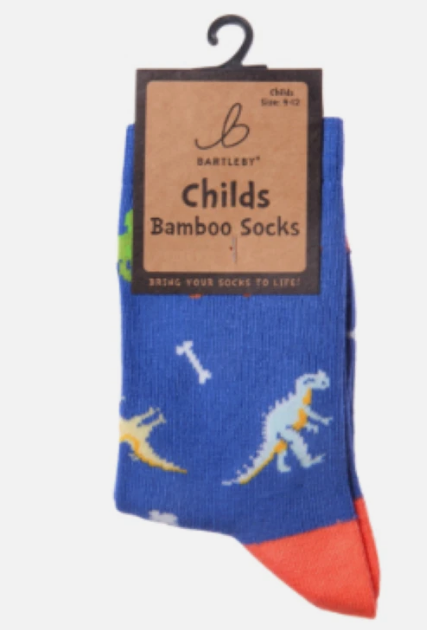 Childs Funky Bamboo Socks - Little Dinos - Assorted Sizes