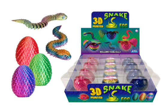 3D Printed Snake in Egg (1 SUPPLIED)