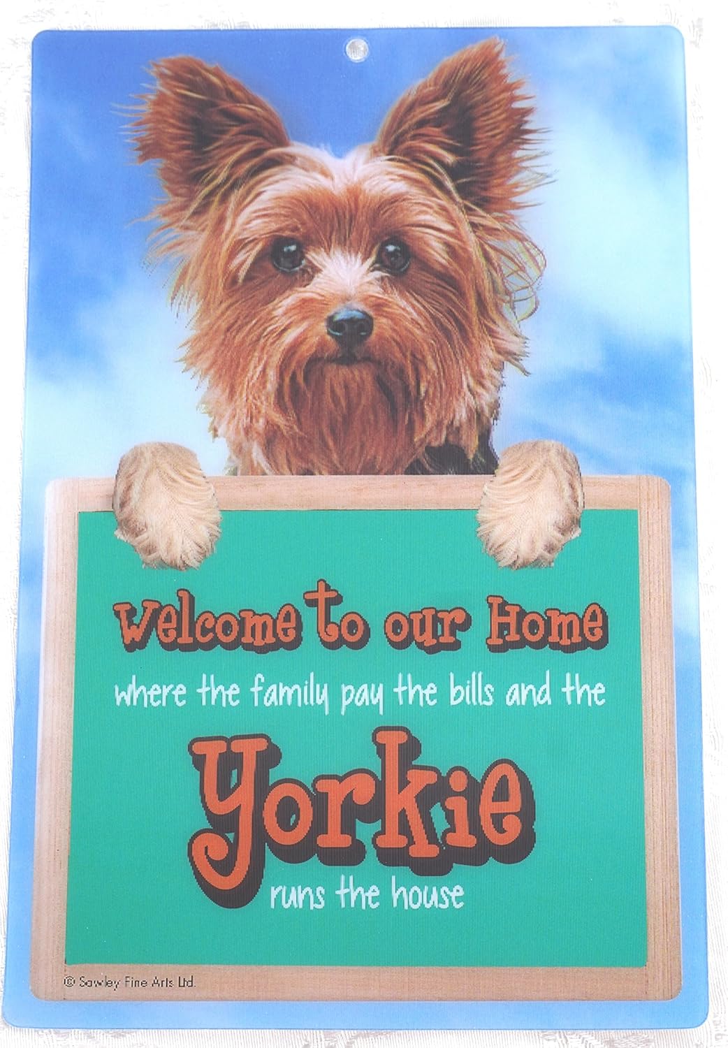 3D YORKIE DOG WELCOME SIGN