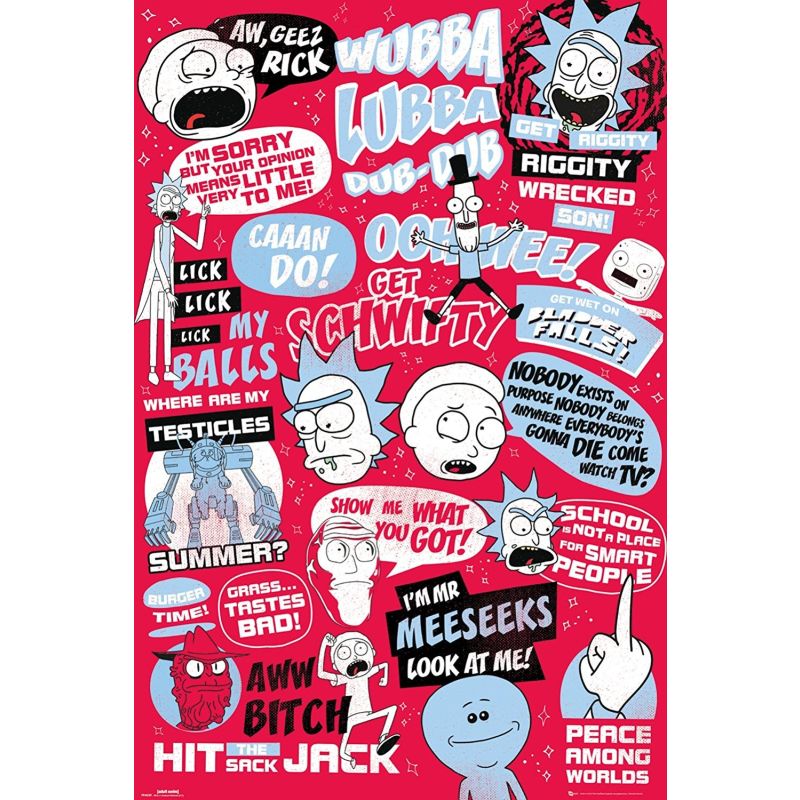 GB eye Rick and Morty, Quotes, Maxi Poster 61x91.5 cm