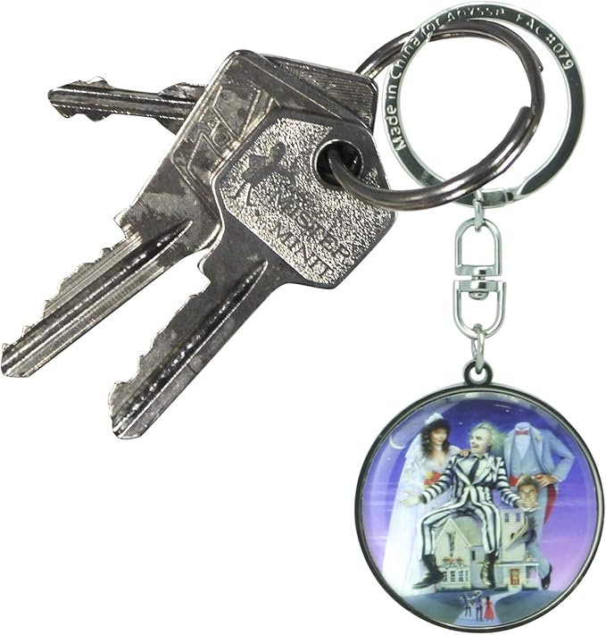 Beetlejuice Maitland Couple Metal Keychain