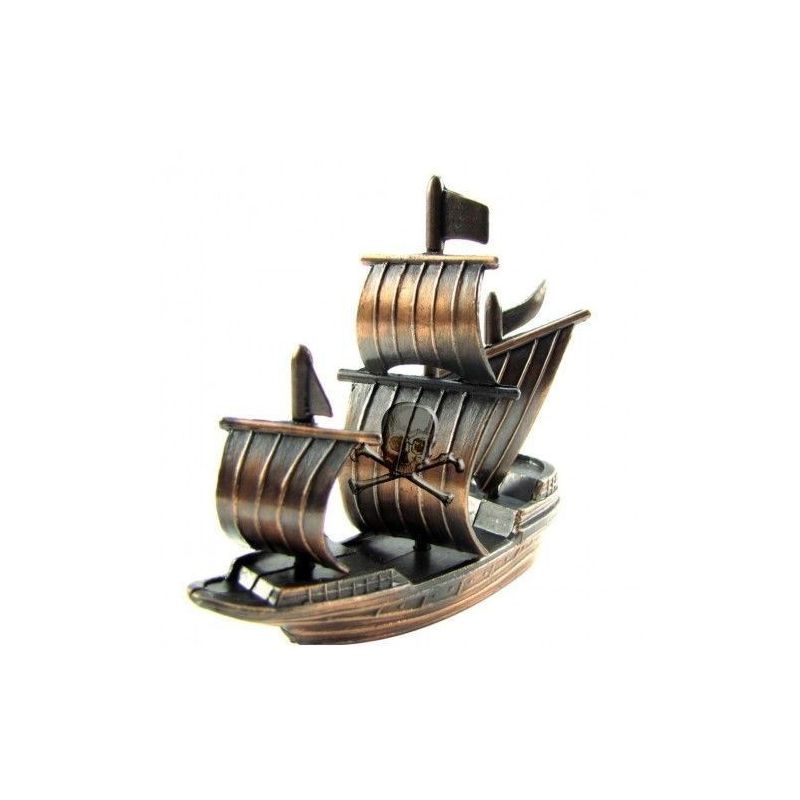 Metal Bronze Model Replica Pirate Ship Die Cast Toy Pencil Sharpener