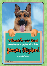 German Shepherd Welcome Hang-up