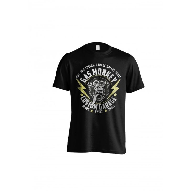 Gas Monkey Garage – Monkey & Lightning Bolts T-Shirt (S)