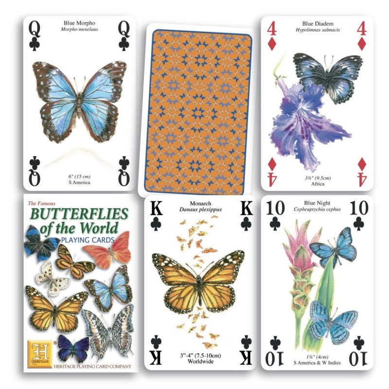 Heritage Playing Cards Butterflies of the World Playing Cards