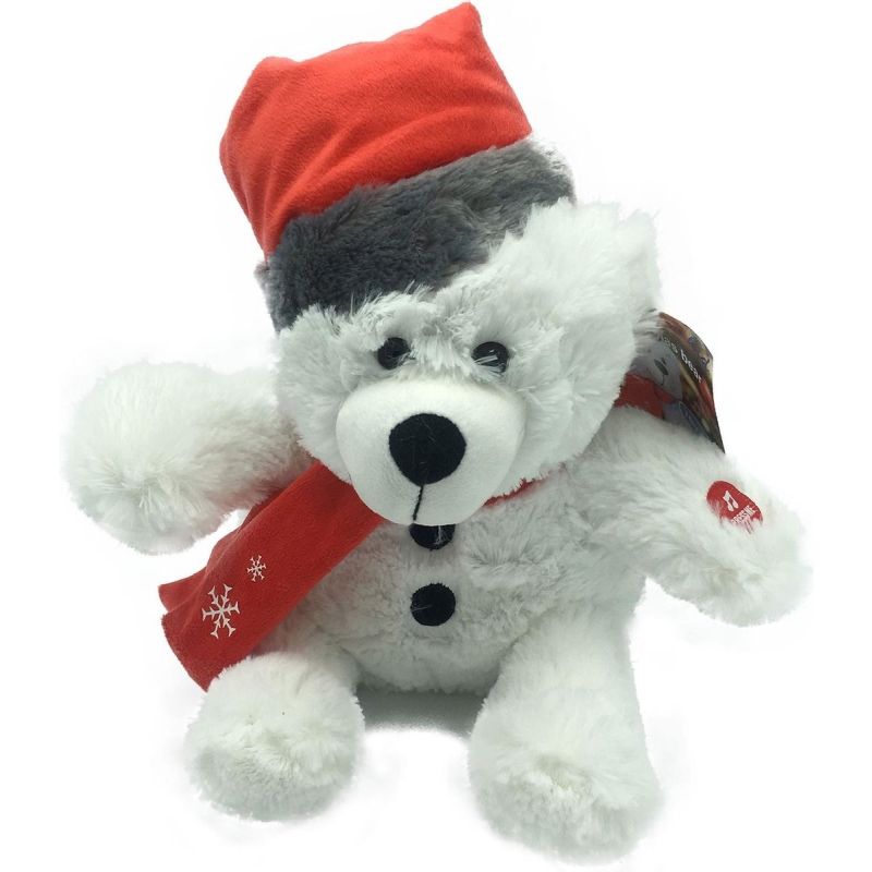 Sunkid Christmas Teddy Bear - Bear with Lights and sound - 25 cm