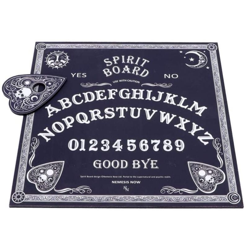 Black and White Spirit Board with Planchette, MDF/Polyester, 38.5cm