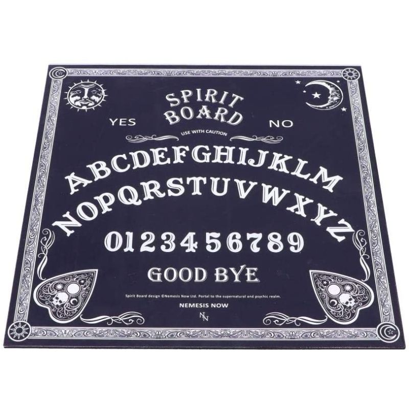 Black and White Spirit Board with Planchette, MDF/Polyester, 38.5cm