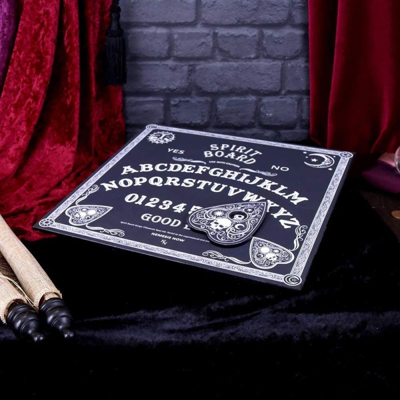 Black and White Spirit Board with Planchette, MDF/Polyester, 38.5cm
