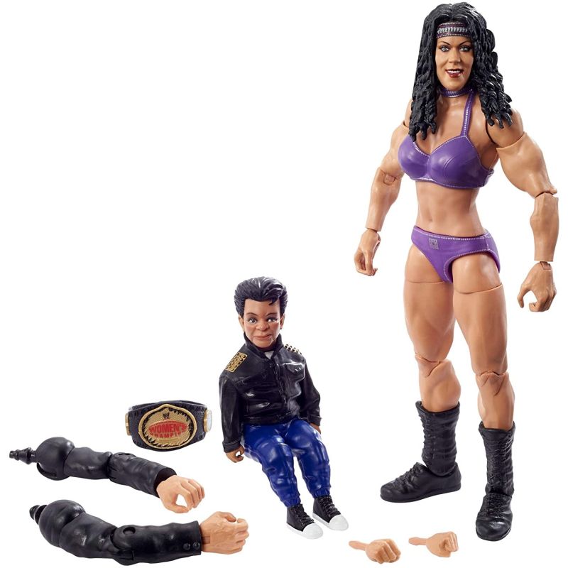 Chyna Wrestle Mania Action Figure with WWE Women’s Championship & Paul Ellering & Rocco Build-A-Figure Pieces, 6"