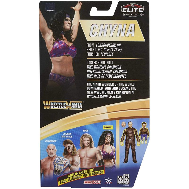 Chyna Wrestle Mania Action Figure with WWE Women’s Championship & Paul Ellering & Rocco Build-A-Figure Pieces, 6"