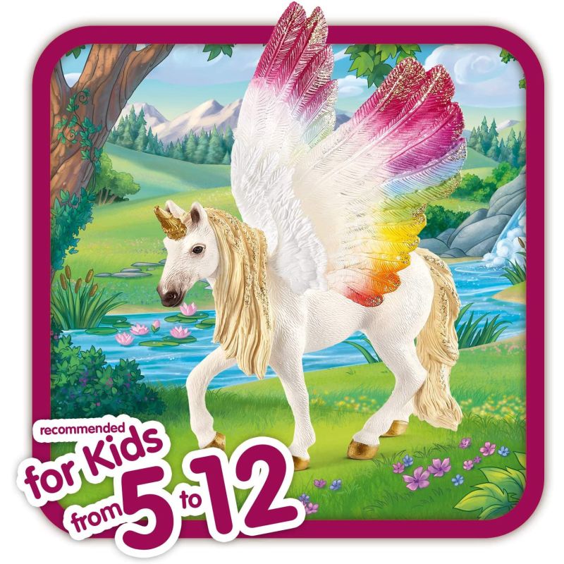 Winged Rainbow Unicorn Foal Figure