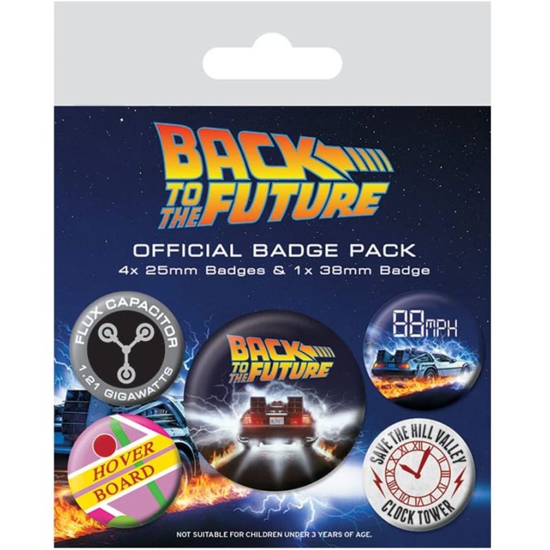 Back to The Future Delorean Badge Pack