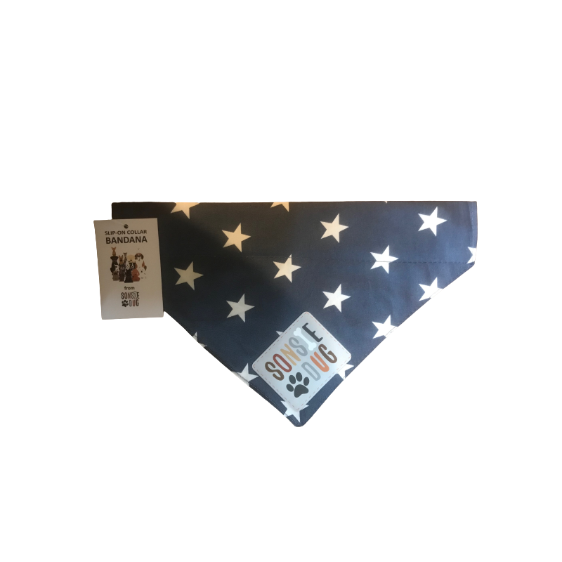 Sonsie Dug Bandana - Grey Stars