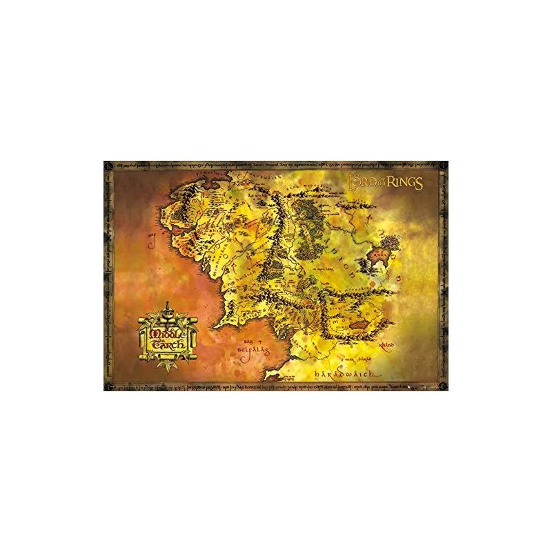 Lord Of The Rings Classic Map Maxi Poster