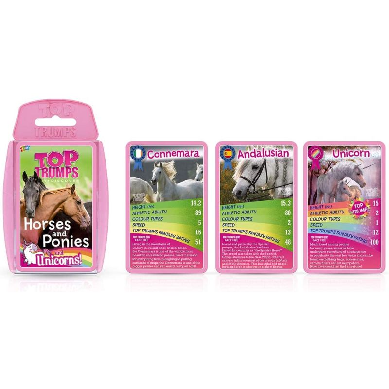 Horses and Ponies and Unicorns Top Trumps Card Game