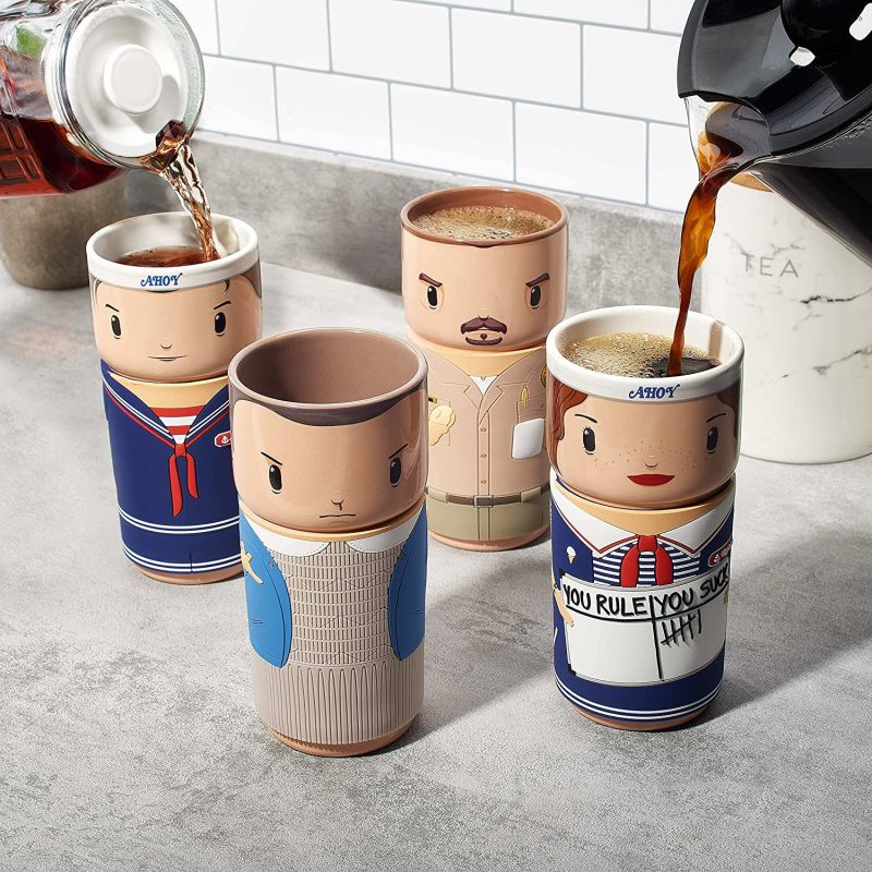 CosCups by Numskull Stranger Things Eleven Ceramic Mug with Rubber Sleeve 400ml - Official Stranger Things Merchandise