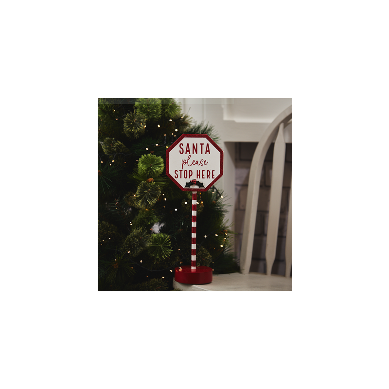 Santa Please Stop Here Sign
