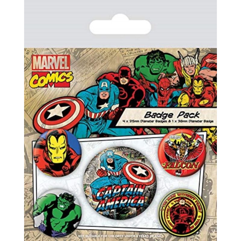Marvel Retro Captain America Badge Pack