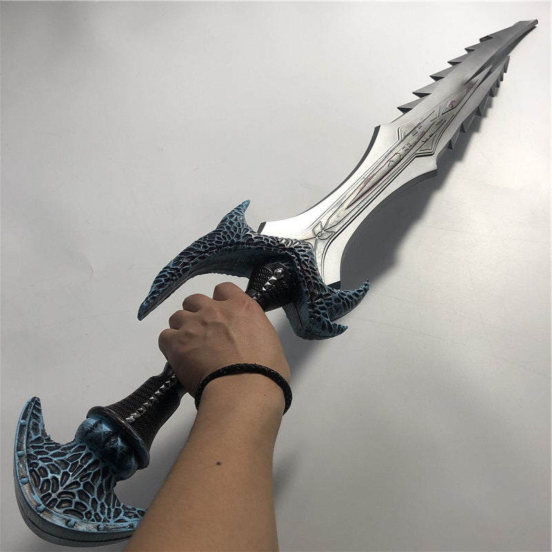 1:1 Cosplay Orc Anti Mage Scythe of Vyse Elf Weapon Anime Role Play Halloween Gift PU 106cm