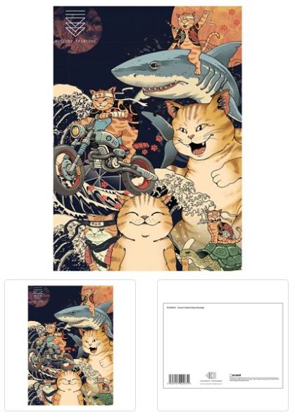 VINCENT TRINIDAD (CATANA MONTAGE) POSTCARD PRINT A6 (1 CARD SUPPLIED)