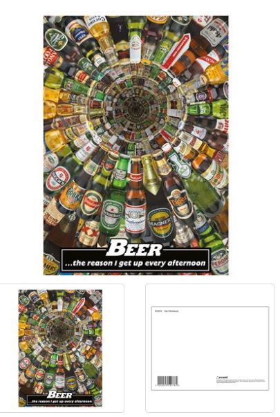 BEER - THE REASON POSTCARD PRINT A6 (1 CARD SUPPLIED)