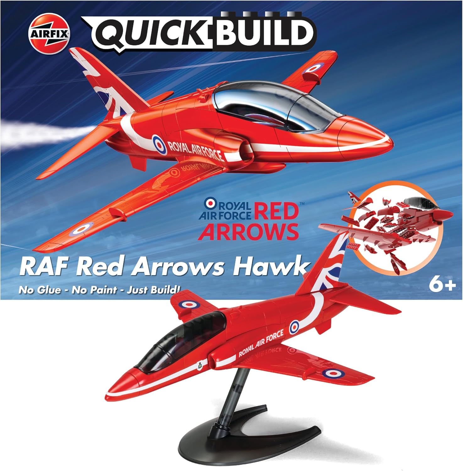 Airfix QUICKBUILD Model Aircraft Kits - Red Arrows Hawk