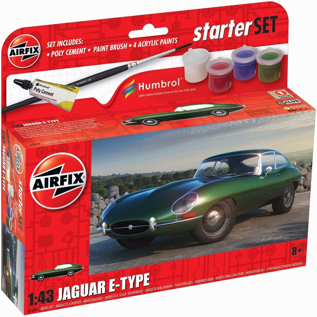 Airfix Starter Set - Jaguar E-Type Model Building Kit