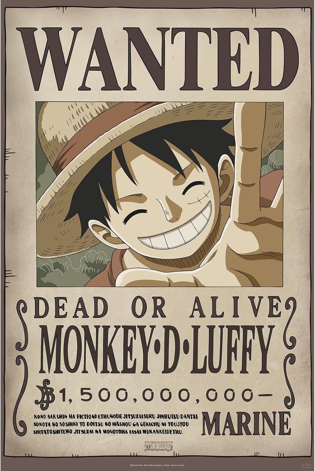 One Piece Wanted Luffy Maxi Poster 61 x 91.5cm