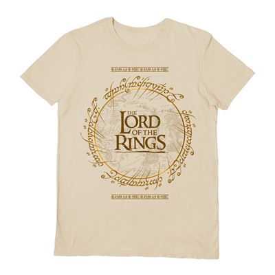 LORD OF THE RINGS - MAP LOGO UNISEX T-SHIRT - LARGE