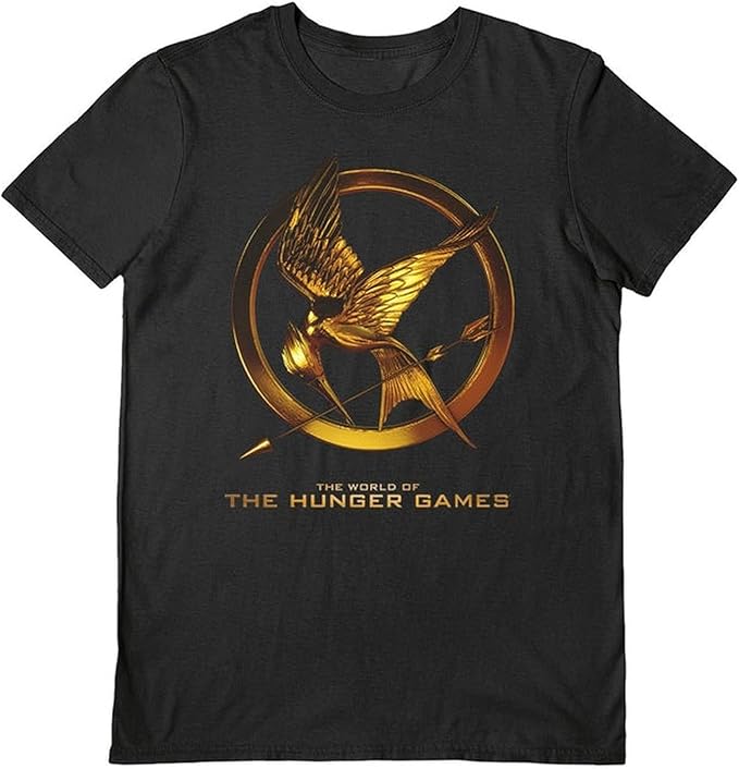 THE HUNGER GAMES (MOCKINJAY) BLACK UNISEX T-SHIRT SMALL