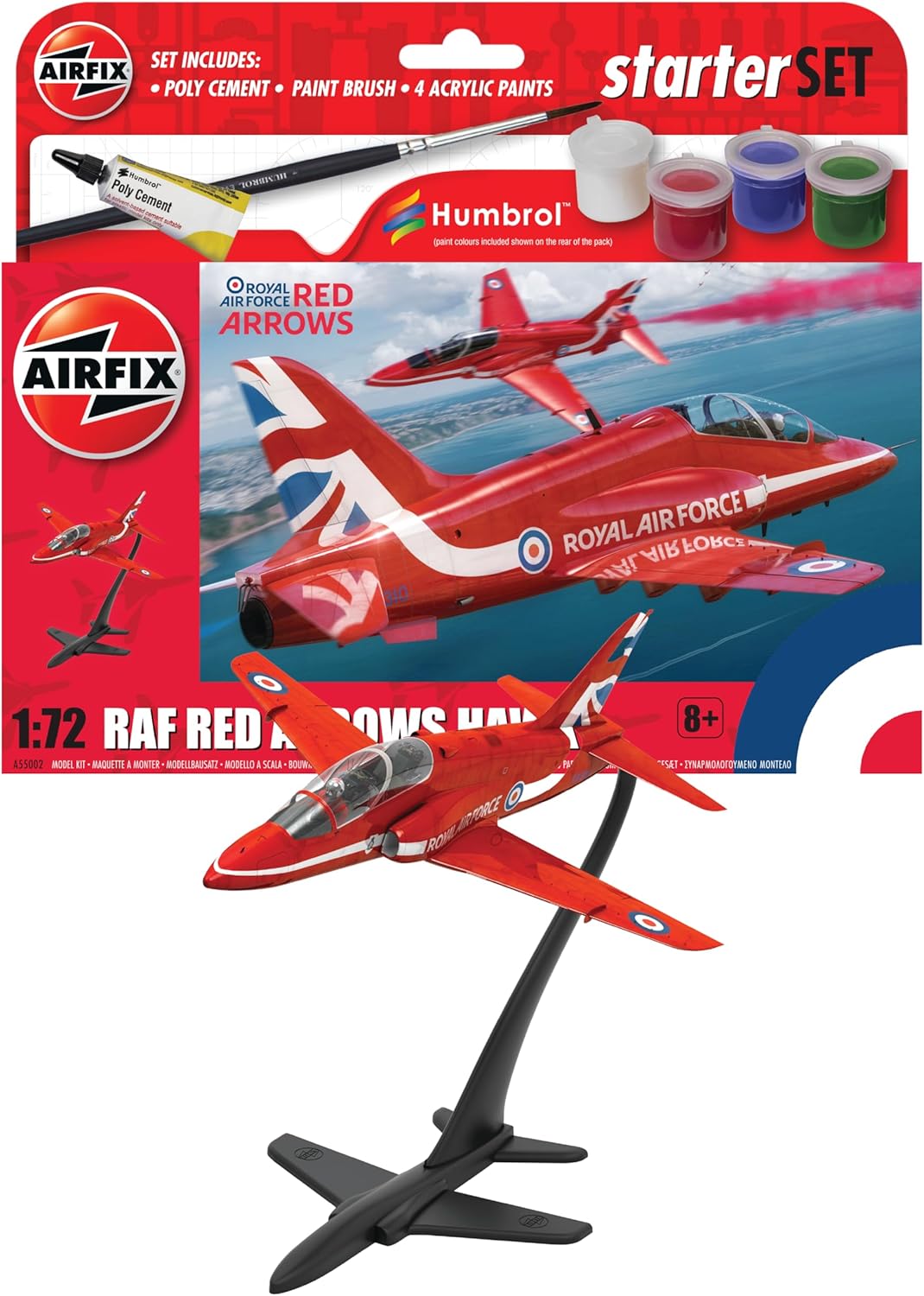 Airfix Starter Set - Red Arrows Hawk Model Building Kit