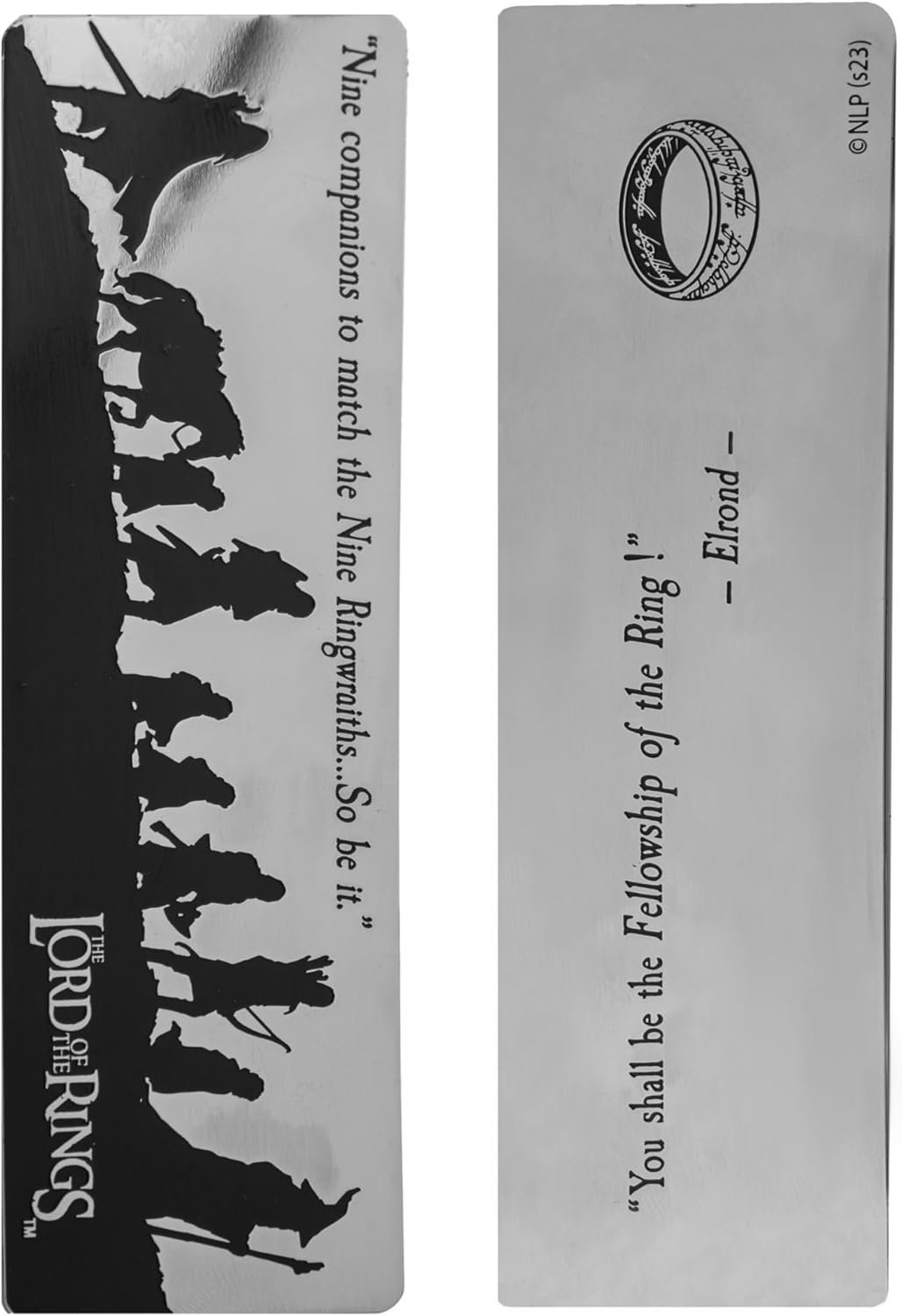 Lord of the Rings – Fellowship of the Ring Metallic Bookmark 14.8 x 4 cm – Officially Licensed