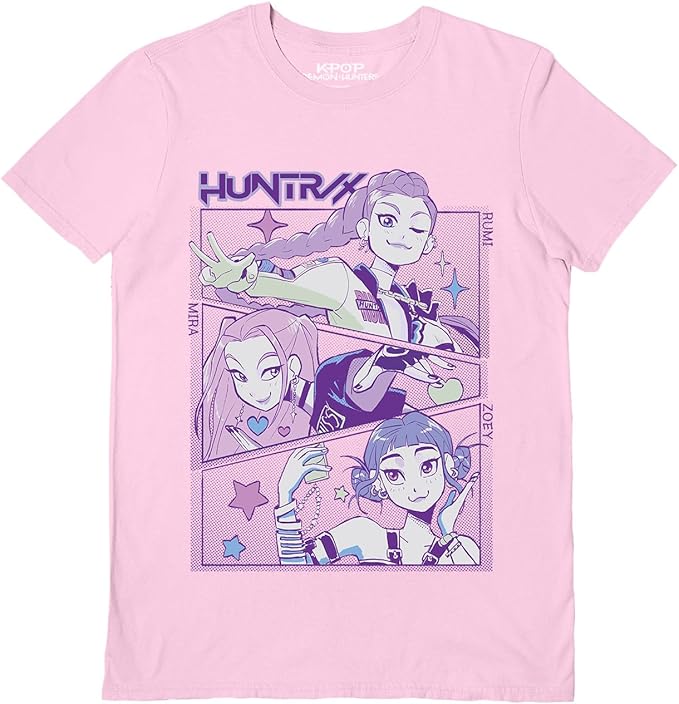 K-pop Demon Hunters (Huntrix) Light Pink Unisex T-Shirt (Medium)