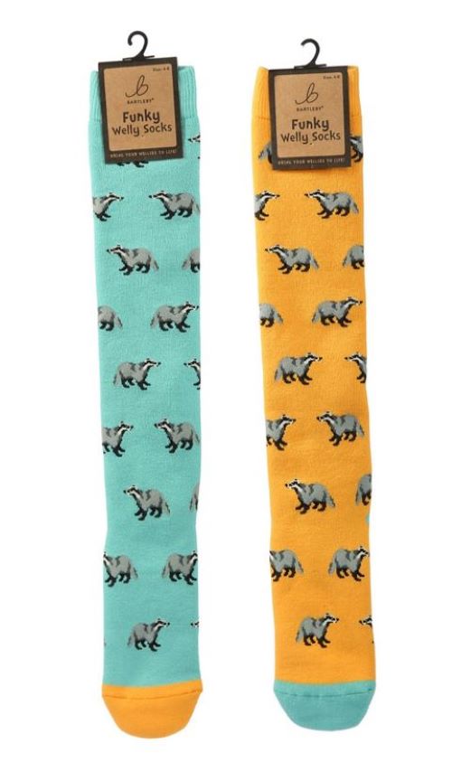 Funky Welly Socks - Bold Badger (1 SUPPLIED)