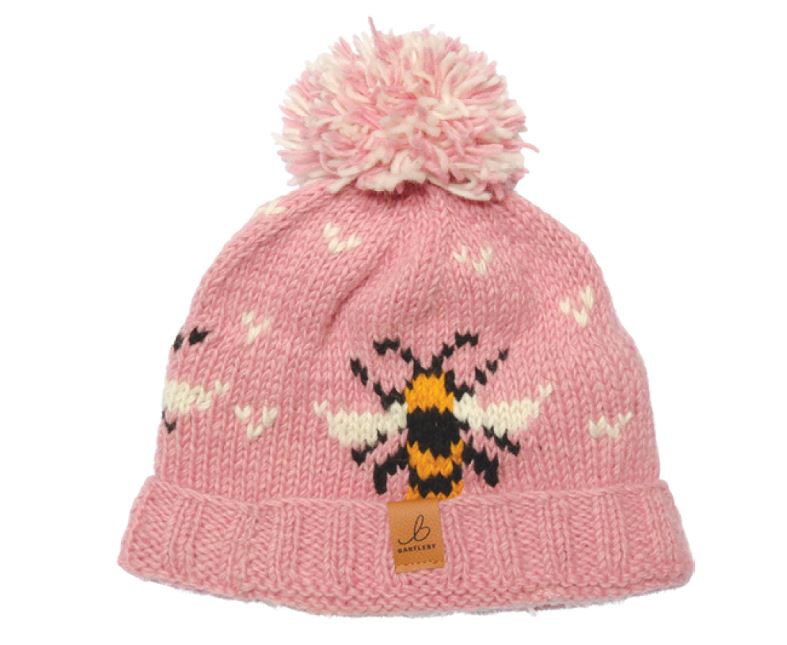 Bees Wool Knit Bobble Hat