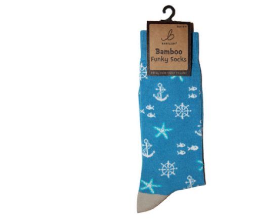 Mens Funky Bamboo Socks - Nautical