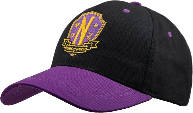 Wednesday Addams Baseball Cap Nevermore Academy Purple
