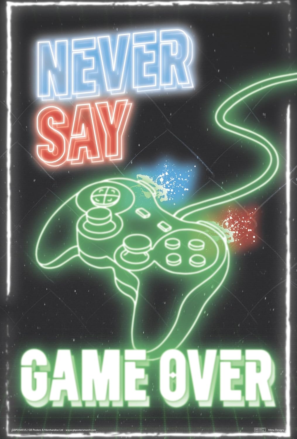 Never Say Game Over 61 x 91.5cm / 24.2 x 35.8 inches Maxi Poster